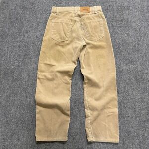 VTG Levi's 562 Denim Jeans Women's 27x26 Corduroy Beige Loose Fit Student Paper